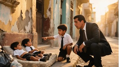 ملياردير يكتشف سرًا مدمرًا عن الأطفال النائمين في سلة المهملات