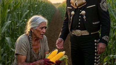 فينسينتي فرنانديز يكتشف امرأة مسنة تسرق ذرة في مزرعته
