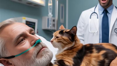 قطة ضالة تتسلل إلى غرفة الملياردير في غيبوبة... وما حدث بعد ذلك كان معجزة عجز الأطباء عن تفسيرها